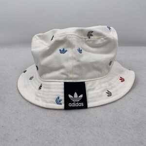 ADIDAS ORIGINALS AOP TREFOIL BUCKET MENS HAT WHITE PURPLE NEW UNISEX
